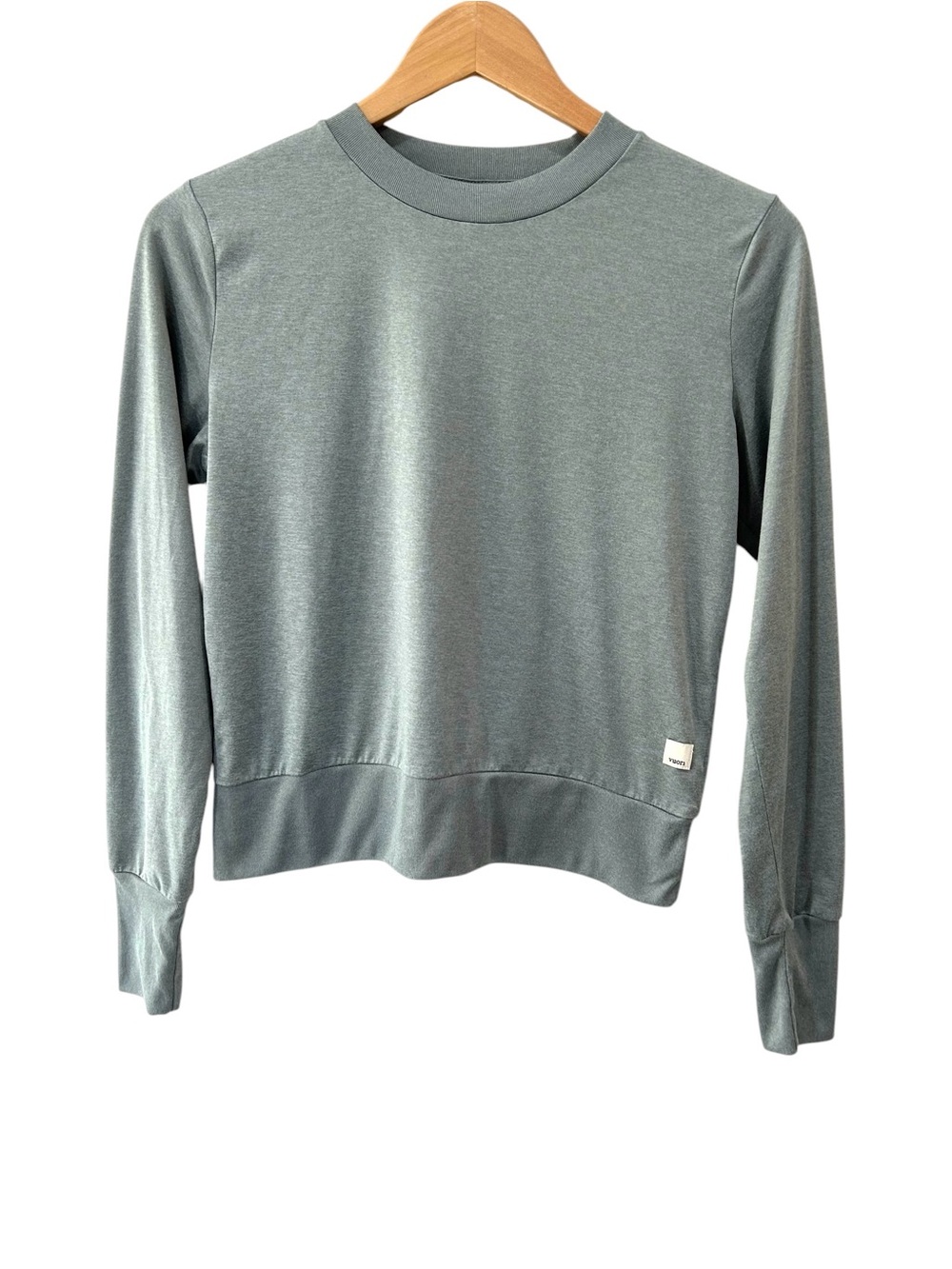 Vuori women’s Daydream crew top XS light cloud Heather long sleeve activewear